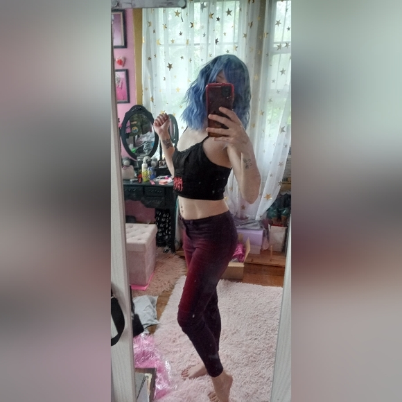 SOLD! Unisex Gothic kilt! Wrap style w Snaps and metal clasps w 2 saddle bags! - Picture 15 of 15